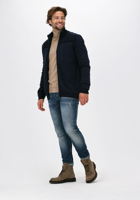 Dunkelblau VANGUARD Strickjacke ZIP JACKET COTTON BONDED MELAN - large