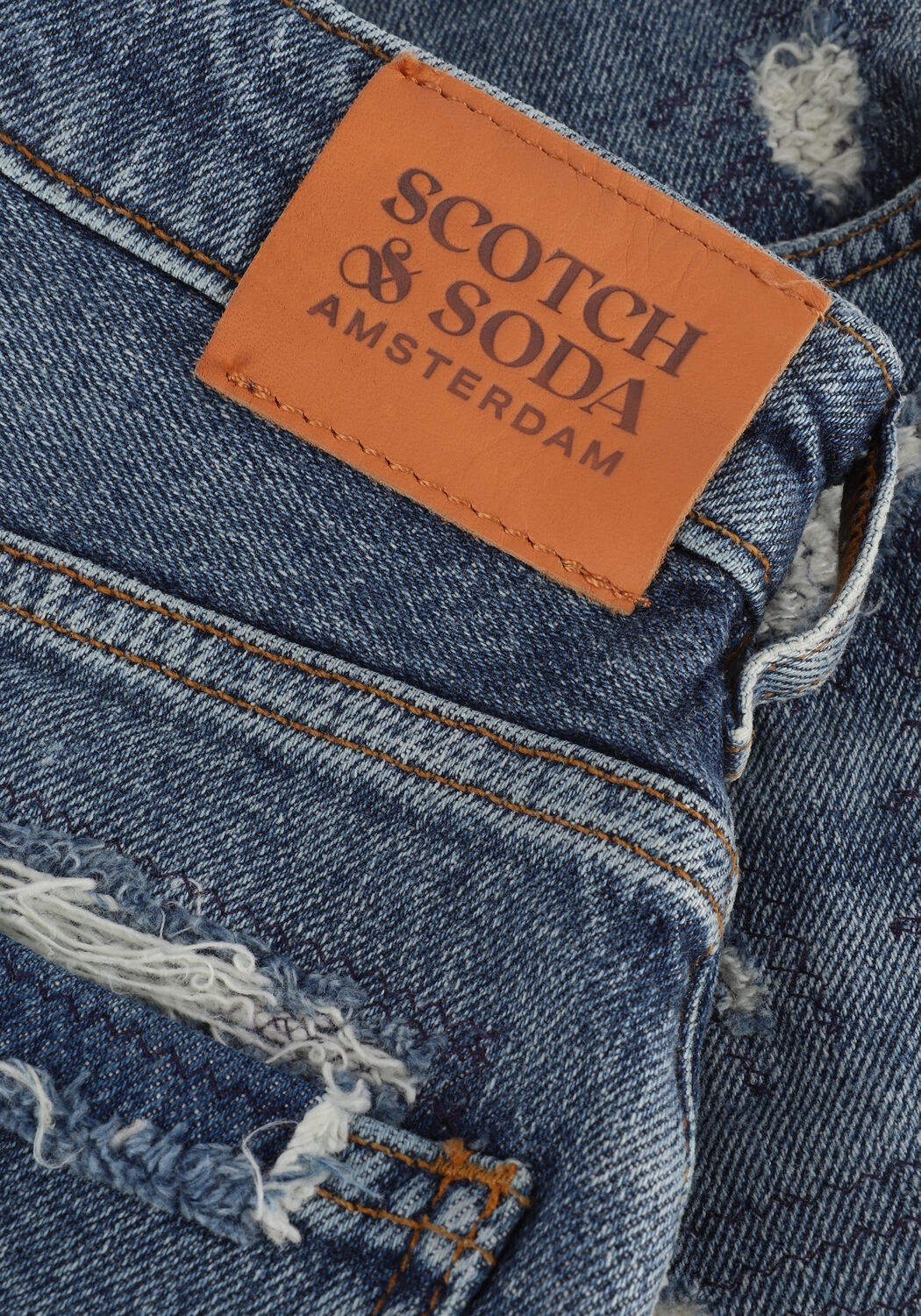 Blaue SCOTCH & SODA Kurze Hosen THE COAST DENIM SHORT - OCEAN TONE - large