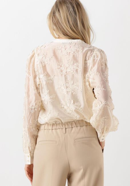 Weiße SUMMUM Blusen BLOUSE FLOWER LACE - large