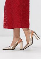 Goldfarbene NOTRE-V Slingbacks 27113