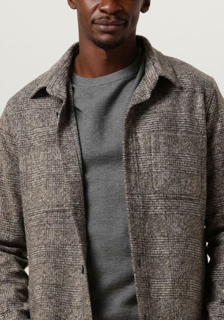 Graue PROFUOMO Overshirt OVERSHIRT KNIT CHECK - large
