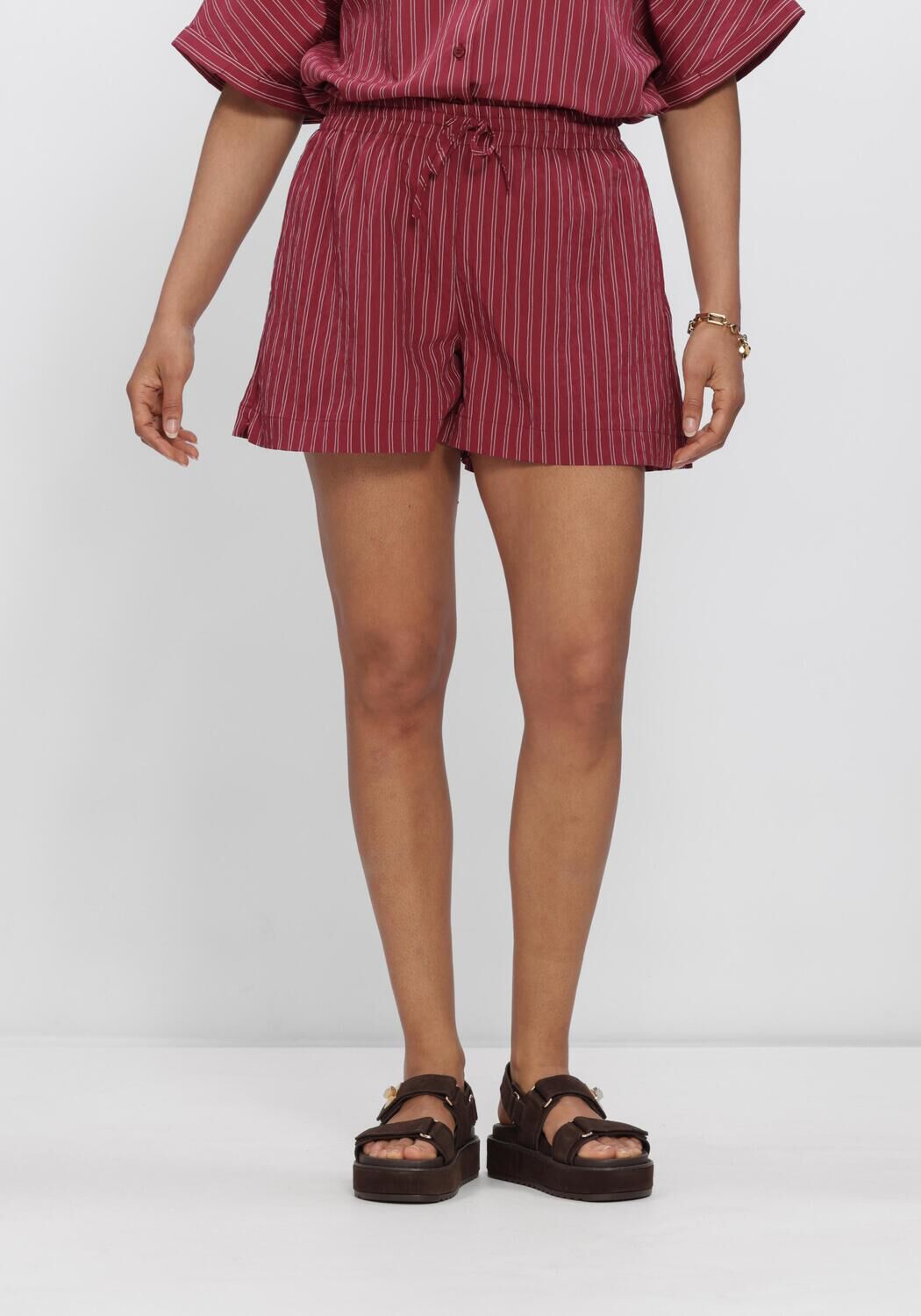Rote CATWALK JUNKIE Hosen STRIPED PULL ON SHORT - large