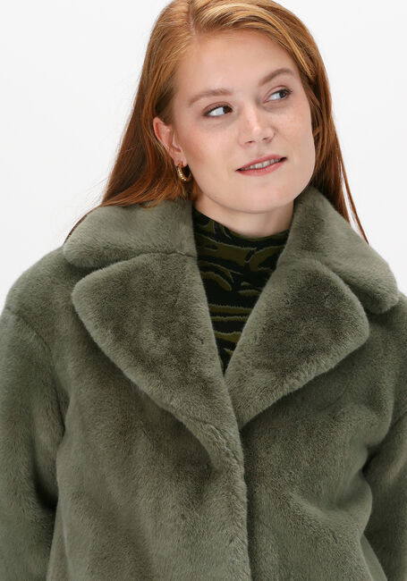 Grüne STAND STUDIO Fake-Fur-Jack CAMILLE COCOON COAT SOFT - large