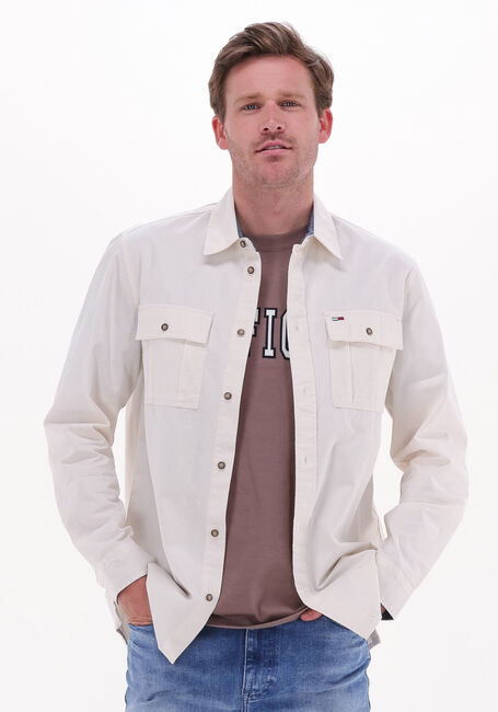 Weiße TOMMY JEANS Overshirt TJM ESSENTIAL TWILL OVERSHIRT - large