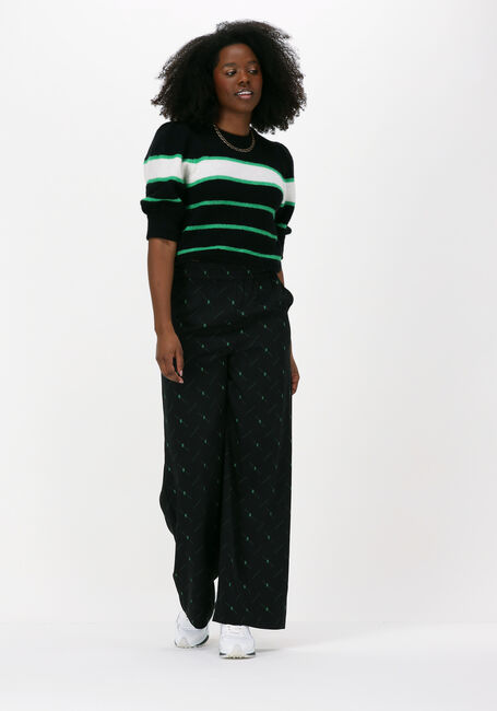Schwarze GESTUZ Pullover ALPHA SS STRIPED PULLOVER - large