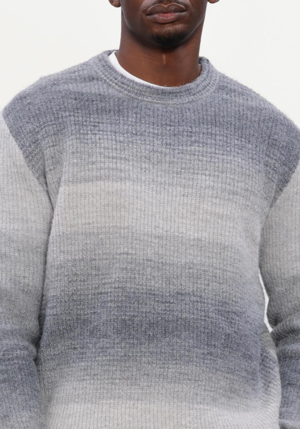 Graue ANERKJENDT Pullover AKSINUS SPACE DYE KNIT - large