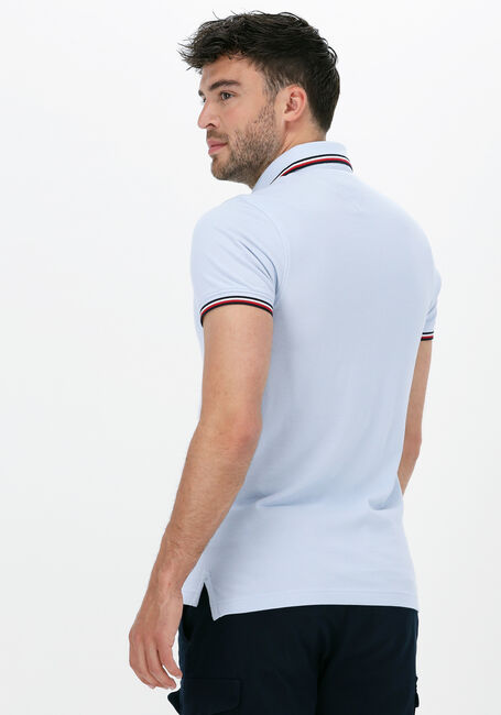Hellblau TOMMY HILFIGER Polo-Shirt TOMMY TIPPED SLIM POLO - large