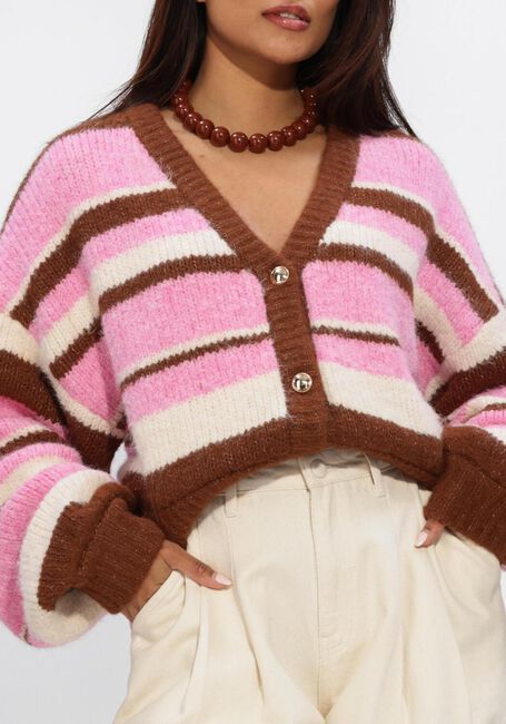 Mehrfarbige/Bunte HARPER & YVE Strickjacke NOOR-CA - large