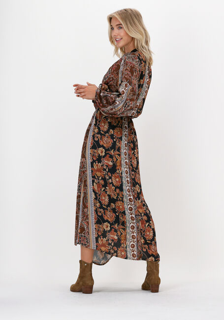 Braune SUMMUM Maxikleid DRESS FLOWER PRINT - large
