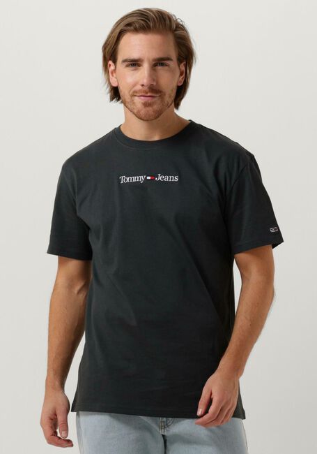 Graue TOMMY JEANS T-shirt TJM CLASSIC LINEAR LOGO TEE - large