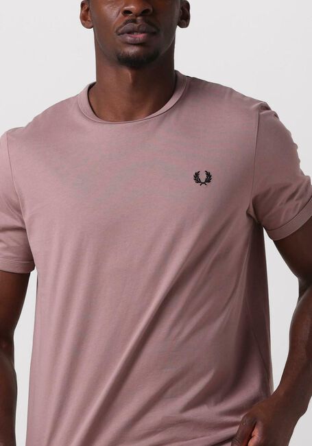 Hell-Pink FRED PERRY T-shirt RINGER T-SHIRT - large