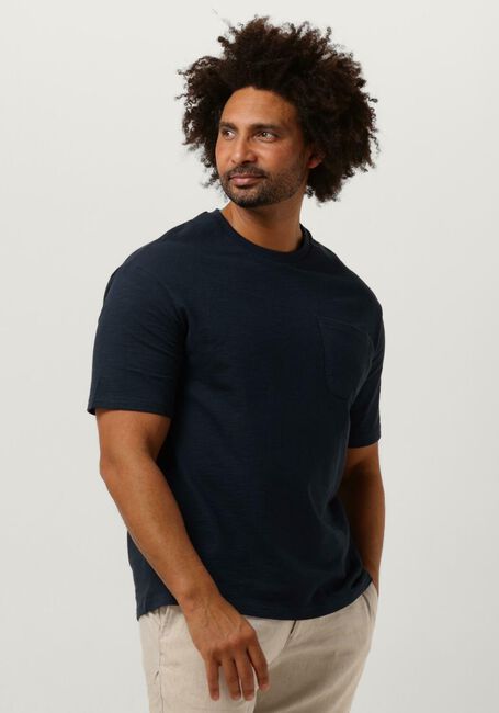 Dunkelblau SELECTED HOMME T-shirt SLHLOOSSAUL SLUB SS O-NECK TEE - large