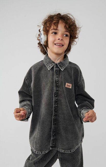 Graue AMERICAN VINTAGE Casual-Oberhemd JAZY - large