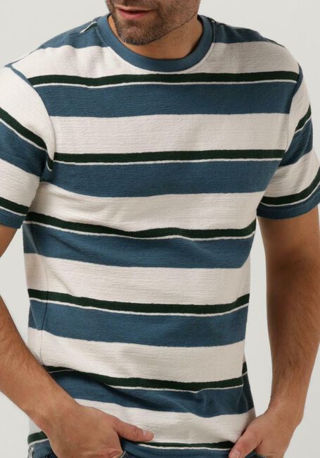 Blaue ANERKJENDT T-shirt AKKIKKI S/S STRIPE FROTTE - large