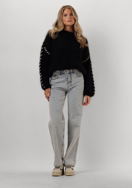 Schwarze AMERICAN DREAMS Pullover CATIO MOHAIR STITCH PULLOVER - large