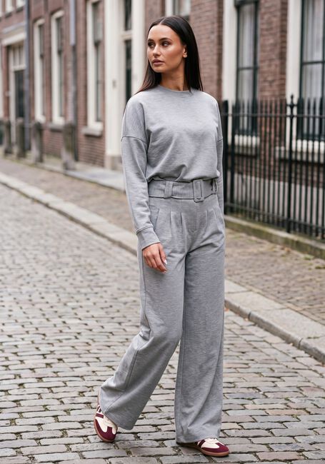 Graue CO'COUTURE Weite Hose LANCE PLEAT LL SWEATPANT - large