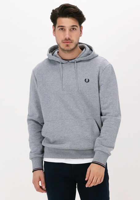 Graue FRED PERRY Pullover & Cardigans TIPPED HOODED SWEATSHIRT - large
