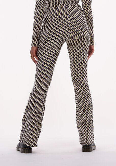 Gelbe COLOURFUL REBEL Schlaghose RETRO GEO PEACHED FLARE - large