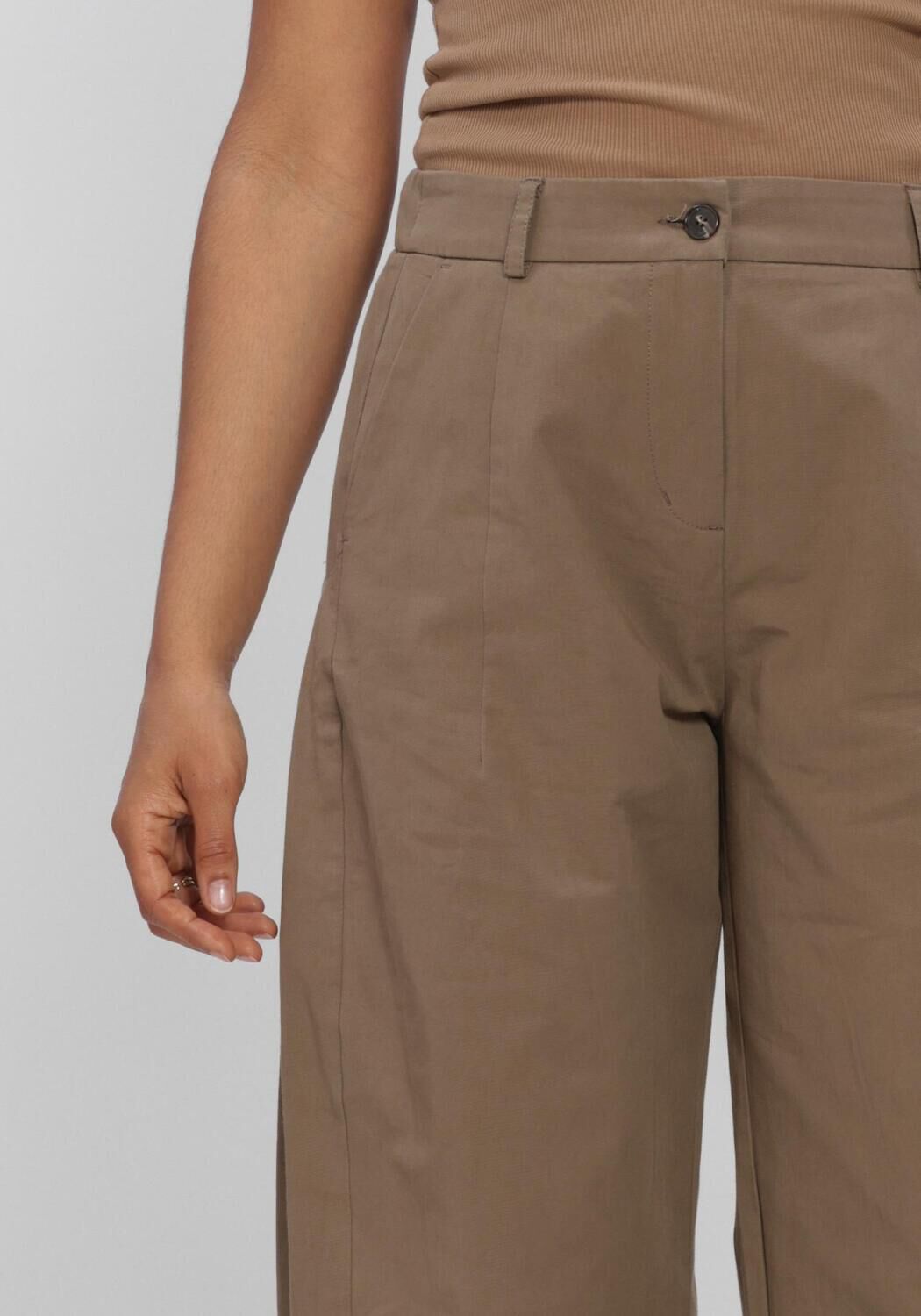 Taupe SUMMUM Weite Hose TROUSERS BARREL FIT COTTON - large