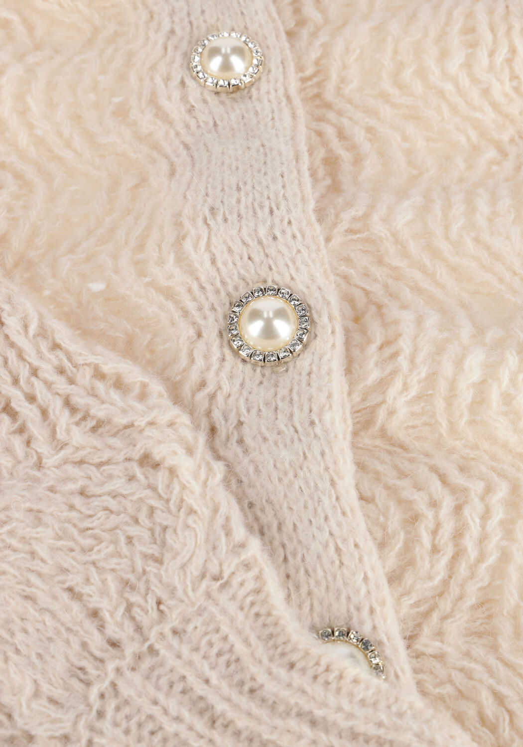 Beige Y.A.S. Strickjacke YASBUBBLE LS KNIT CARDIGAN S. - large