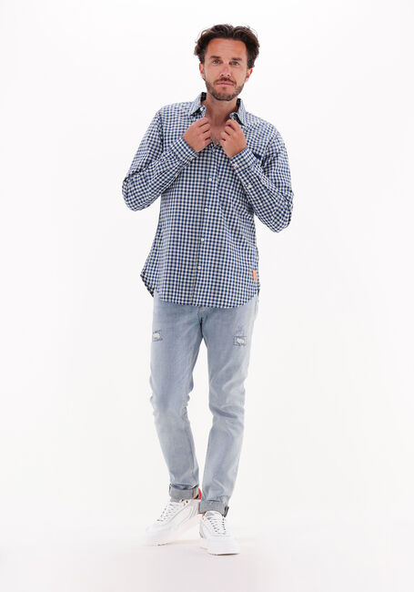 Blaue SCOTCH & SODA Casual-Oberhemd INDIGO YARN-DYED CHECKED SHIRT - large
