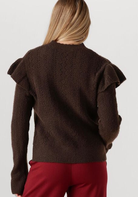 Braune OBJECT Pullover OBJPAOLA L/S LO KNIT PULLOVER - large