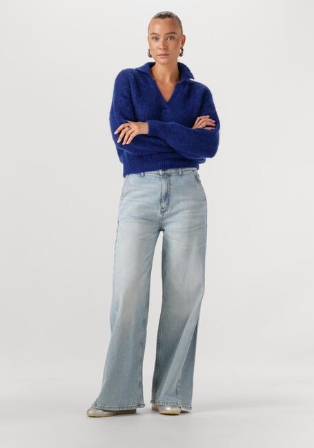 Blaue BY-BAR Pullover POLO PULLOVER - large