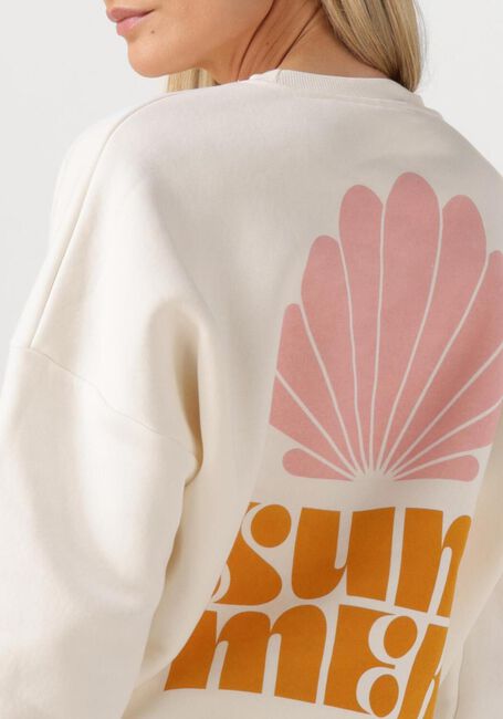 Weiße COLOURFUL REBEL Pullover SUMMER SHELL DROPPED SHOULDER SWEAT - large