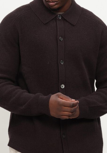 Braune PROFUOMO Casual-Oberhemd OVERSHIRT FULL BUTTON - large