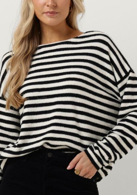 Schwarze CATWALK JUNKIE Pullover KN SOFT STRIPE - large