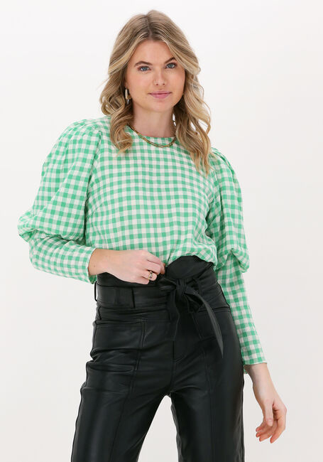 Grüne CO'COUTURE Blusen CADIE CHECK BLOUSE - large