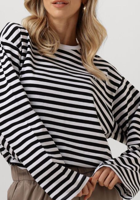 Weiße SOEURS DE PROVENCE Langarmshirts EVE TEE STRIPED - large
