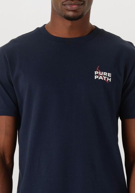 Dunkelblau PURE PATH T-shirt REGULAR FIT CREWNECK SS T-SHIRTS - large