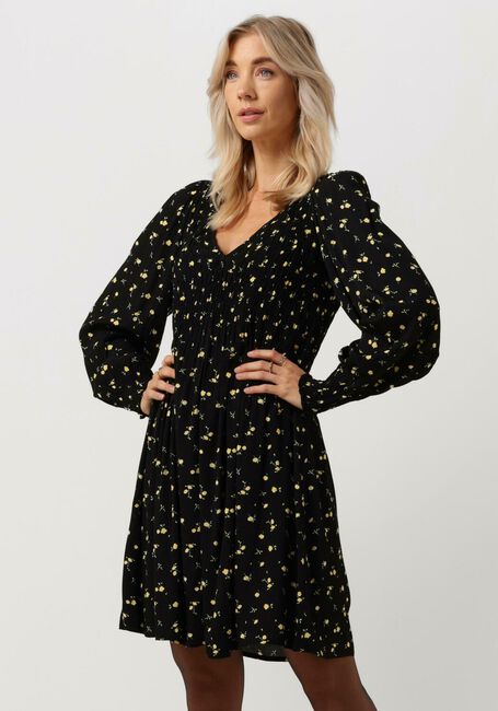 Schwarze ENVII Minikleid ENERICA LS DRESS AOP 6696 - large