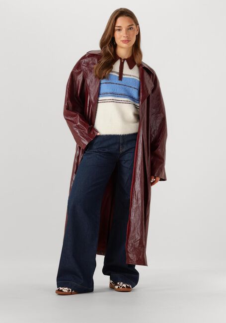 Ecru CO'COUTURE Pullover TORY STRIPE ZIP KNIT - large