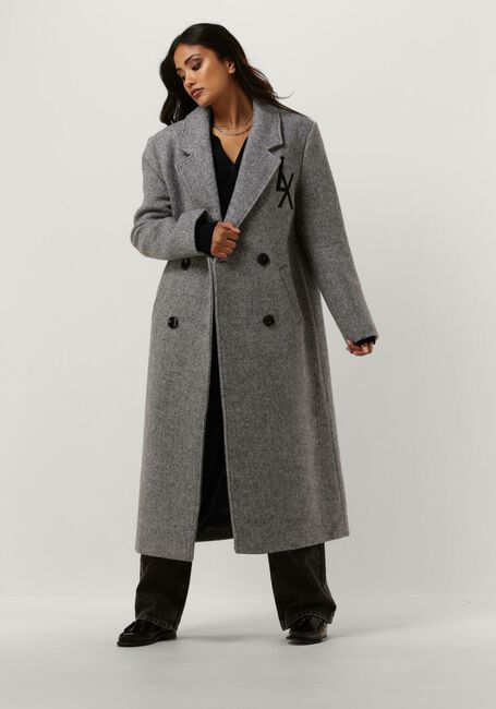Graue ALIX THE LABEL Mäntel LONG WOOL COAT - large