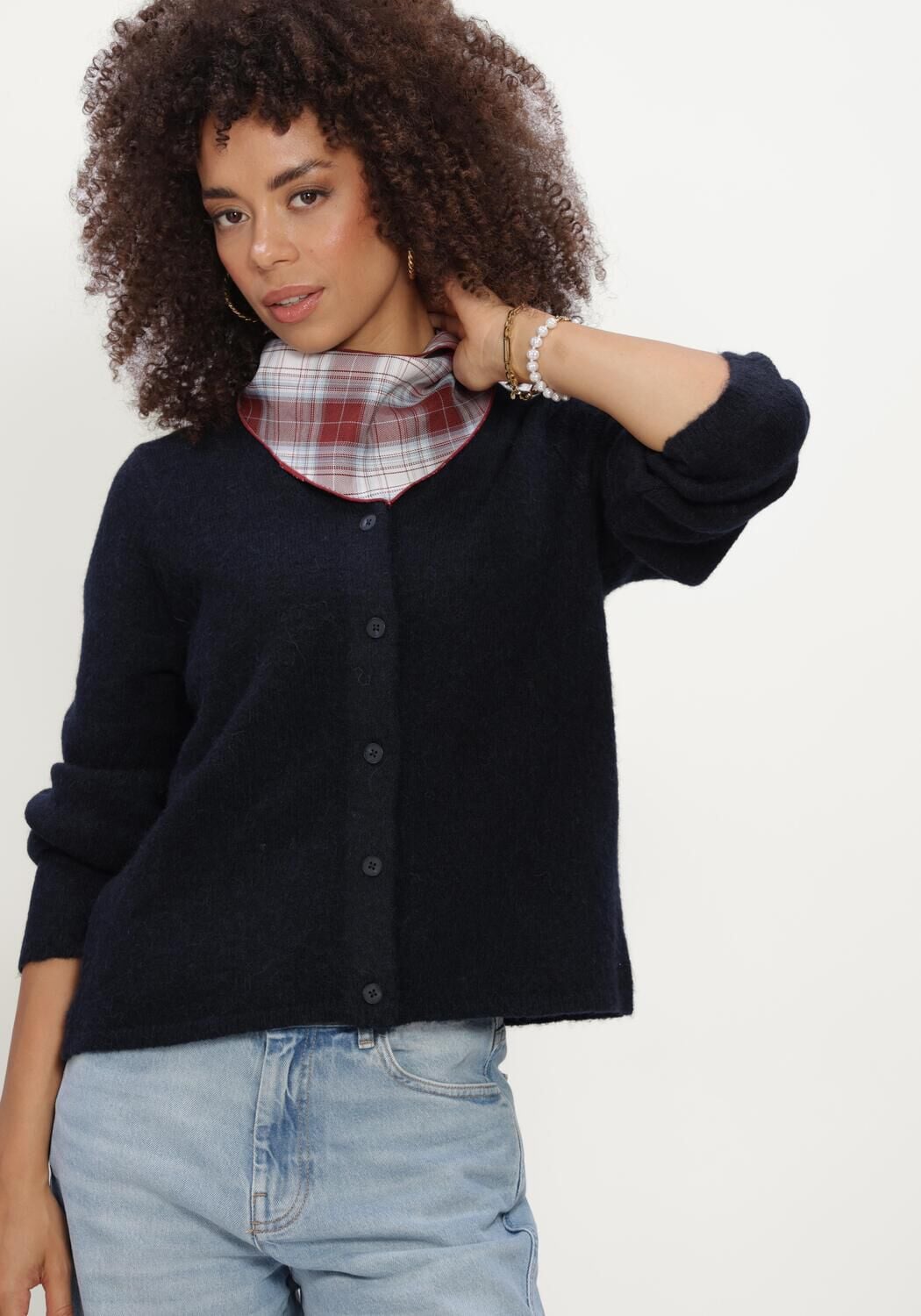 Dunkelblau SELECTED WOMEN Pullover SLFLULU NEW LS KNIT CARDIGAN - large