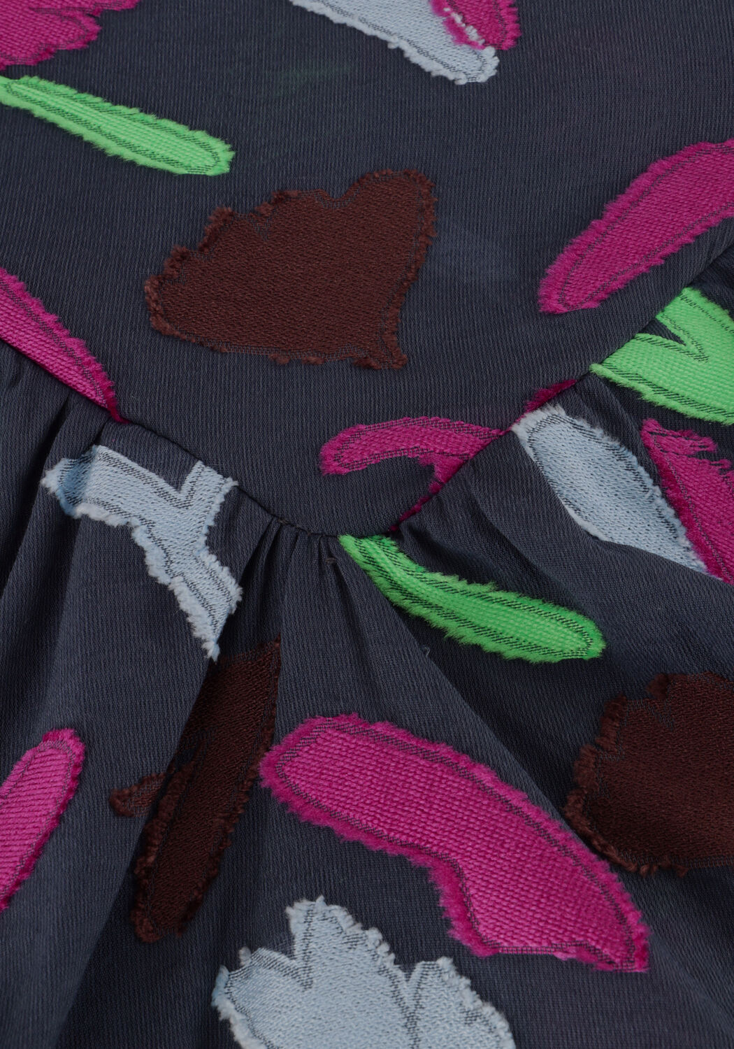 Blaue POM AMSTERDAM Blusen FEATHERFEST BLUE - large