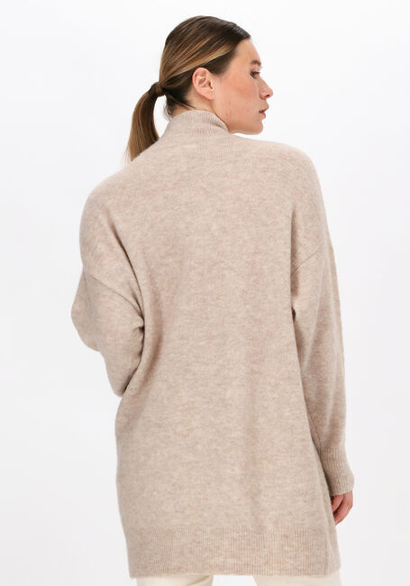 Beige OBJECT Pullover NETE HIGH NECK TUNIC - large
