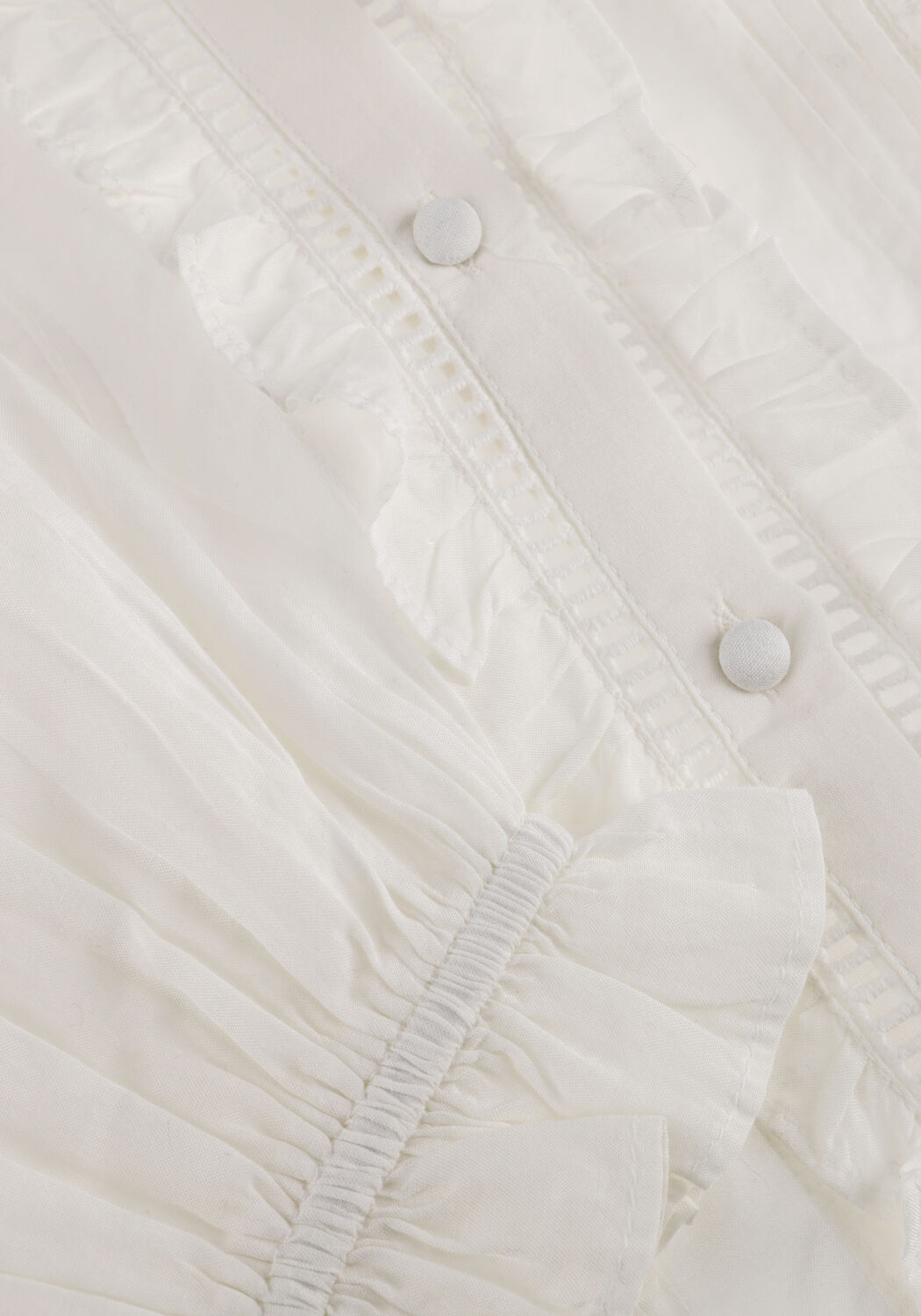 Wei&szlig;e ROUGE EDIT Top ROUALBA LS CHINA COLLAR SHIRT - large