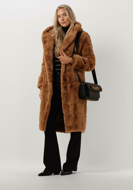 Camelfarbene MOSCOW Fake-Fur-Jack 10-09-NADJANA - large