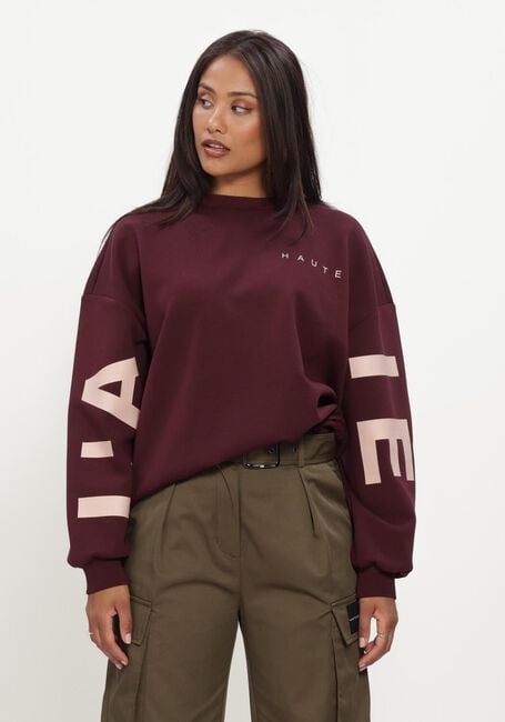Bordeaux HAUTE L'AMITI&Eacute; Pullover & Cardigans MAXI SPLIT LOGO SWEAT - large