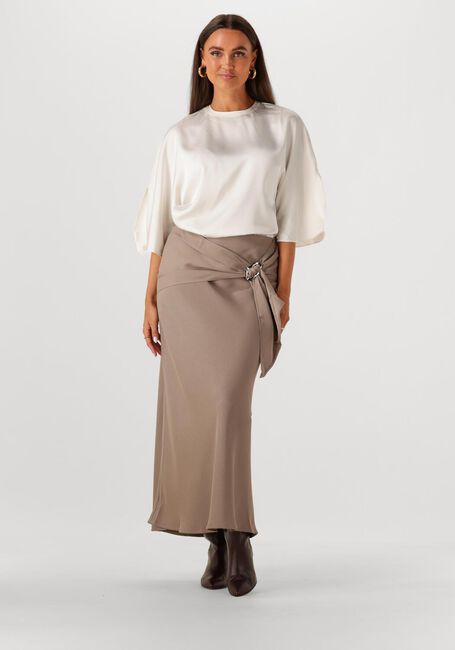 Taupe NEO NOIR Midirock KIT DULL SATEEN SKIRT - large