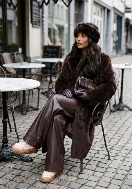 Braune BEAUMONT Fake-Fur-Jack COBY COAT - large