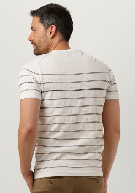 Weiße DSTREZZED T-shirt CREW S/S COTTON STRUCTURE STRIPE - large