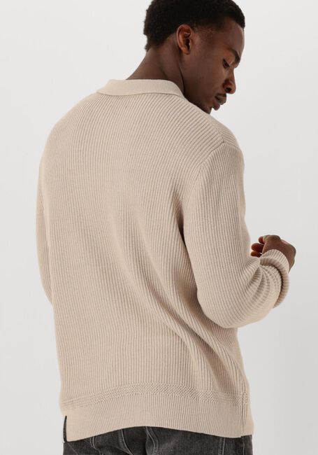 Beige BUTCHER OF BLUE Pullover GALWAY POLO LS - large