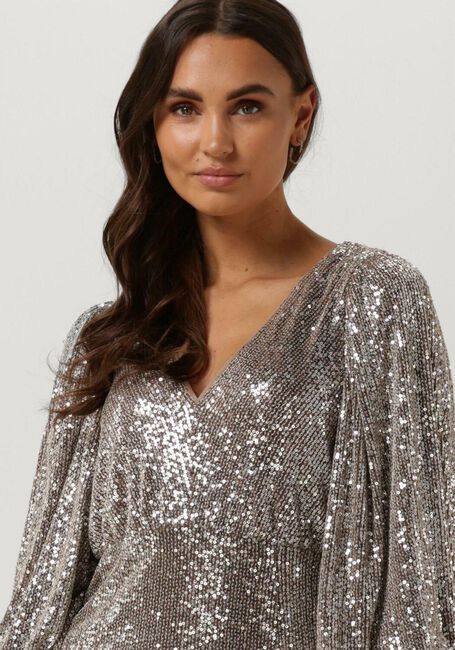 Silberne Y.A.S. Minikleid YASSTEEL 3/4 DRESS - large
