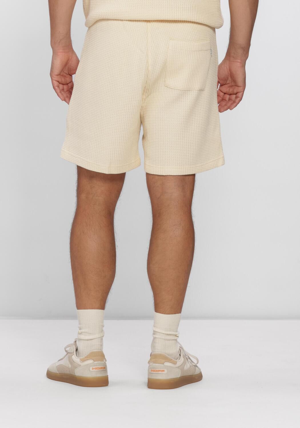 Beige SHIWI Kurze Hose OSCAR WAFFLE STRUCTURE SHORTS - large