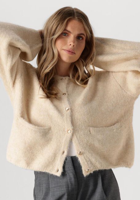 Nicht-gerade weiss OBJECT Strickjacke OBJSAGGIA LO L/S KNIT CARDIGAN - large