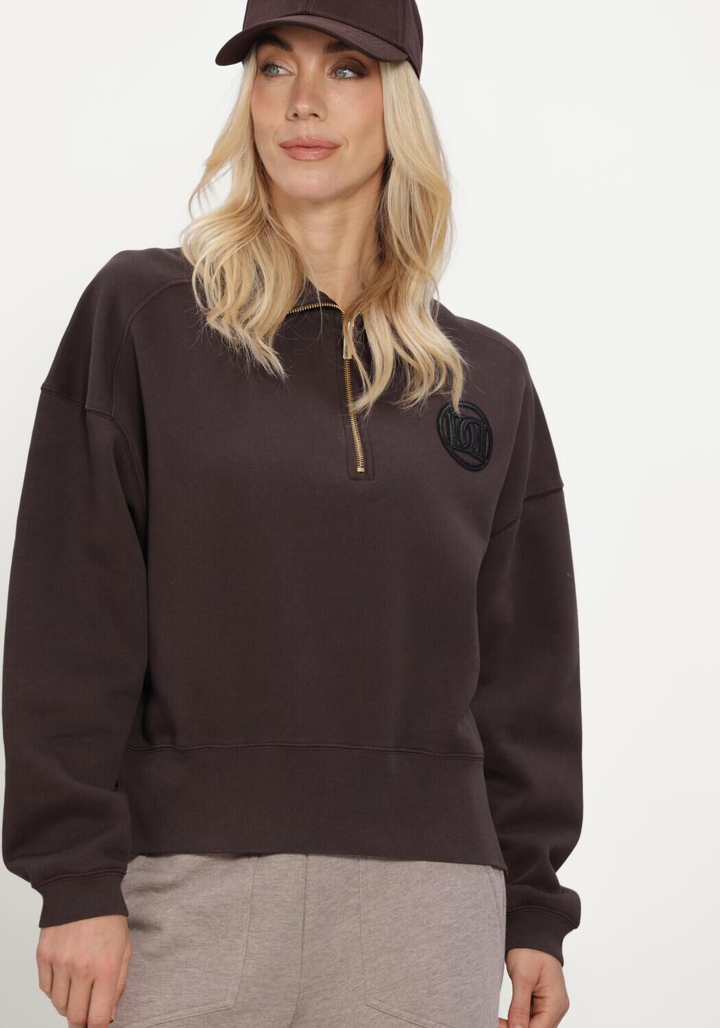 Braune DEBLON SPORTS Sweatshirt NELLE SWEATER - large